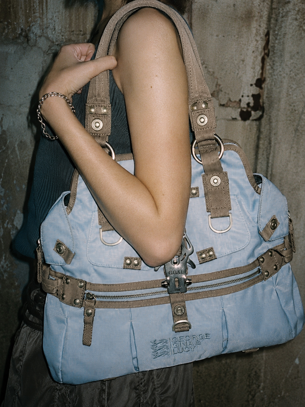 George Gina & Lucy "She Said He Said" Utility Bag - Baby Blue / Khaki