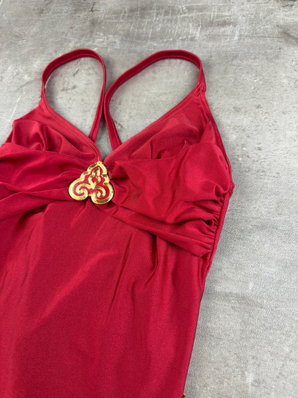 Triumph Vintage Gold Hardware Swimsuit Body - Red