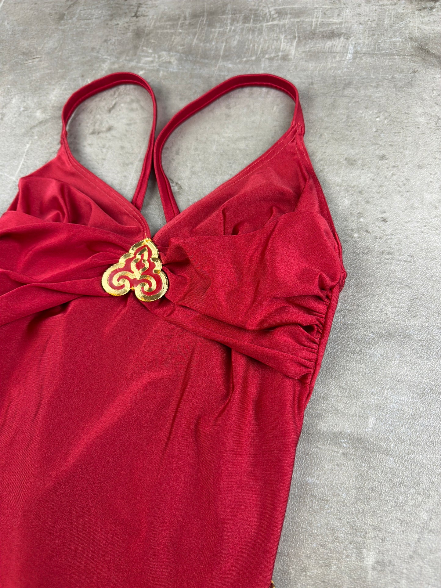 Triumph Vintage Gold Hardware Swimsuit Body - Red