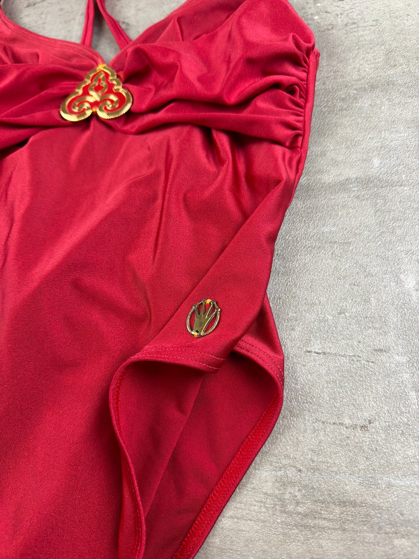 Triumph Vintage Gold Hardware Swimsuit Body - Red