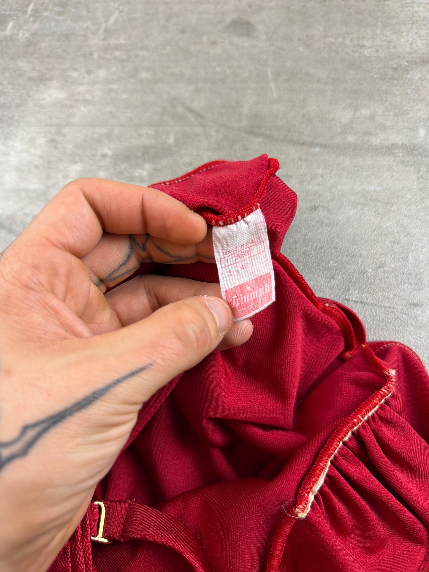 Triumph Vintage Gold Hardware Swimsuit Body - Red