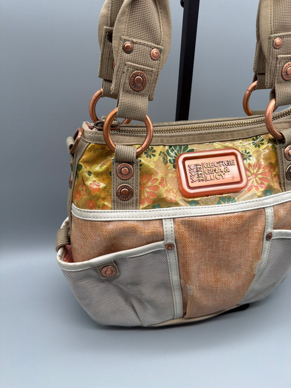 George Gina & Lucy Archive "Free Stanbul" Shoulder Bag - Floral Gold / Earthy Multicolour