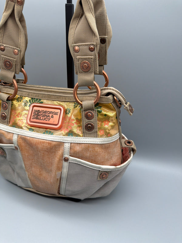 George Gina & Lucy Archive "Free Stanbul" Shoulder Bag - Floral Gold / Earthy Multicolour