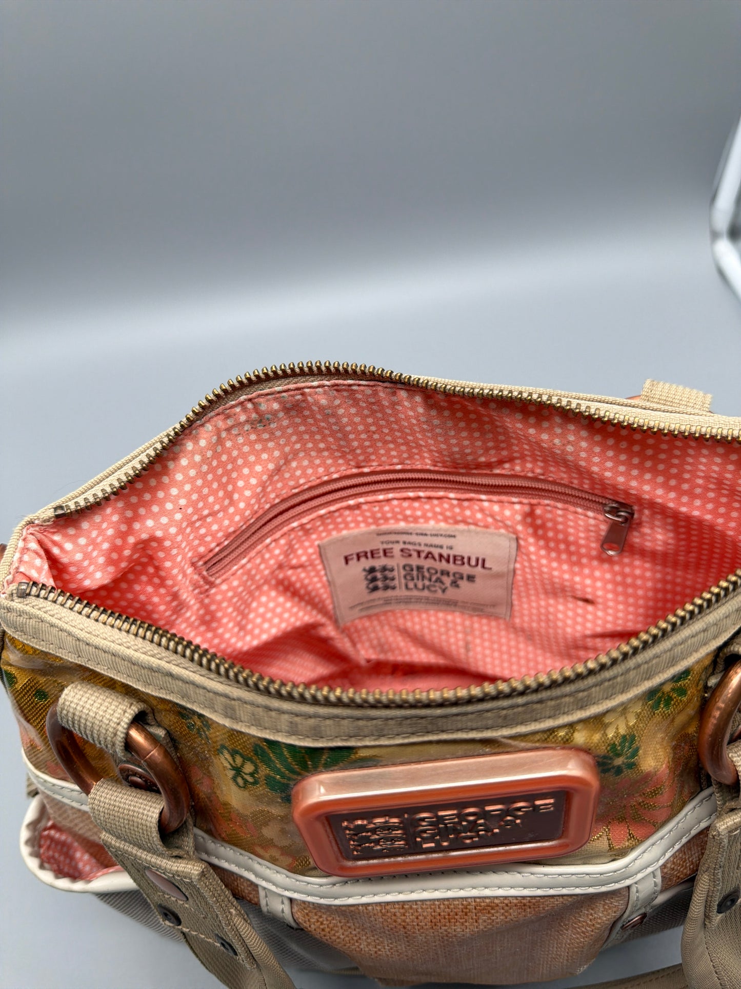 George Gina & Lucy Archive "Free Stanbul" Shoulder Bag - Floral Gold / Earthy Multicolour