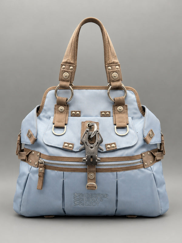 George Gina & Lucy "She Said He Said" Utility Bag - Baby Blue / Khaki