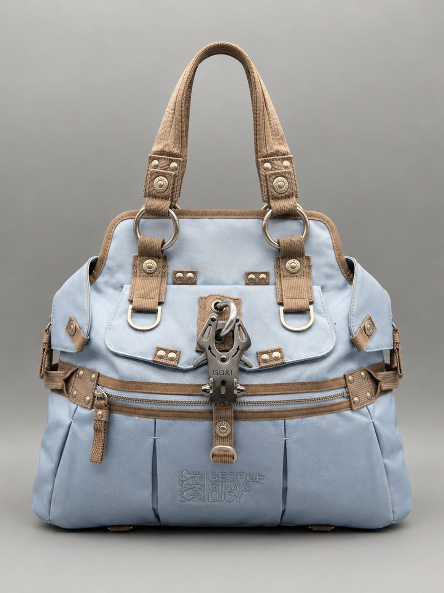George Gina & Lucy "She Said He Said" Utility Bag - Baby Blue / Khaki
