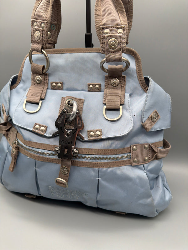 George Gina & Lucy "She Said He Said" Utility Bag - Baby Blue / Khaki