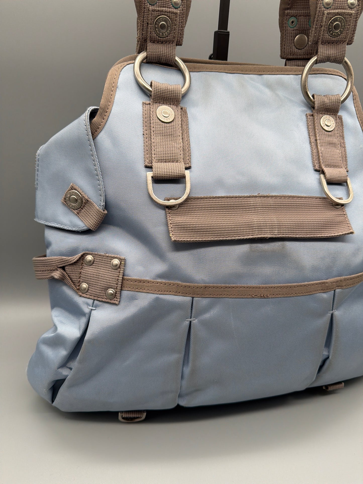 George Gina & Lucy "She Said He Said" Utility Bag - Baby Blue / Khaki