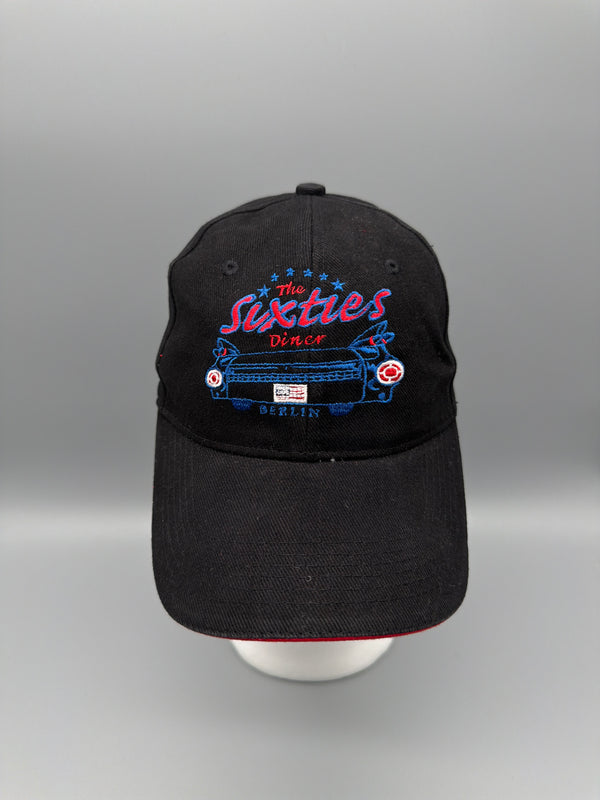 "The Sixties Diner Berlin" Embroidered Graphic Cap - Black / Red