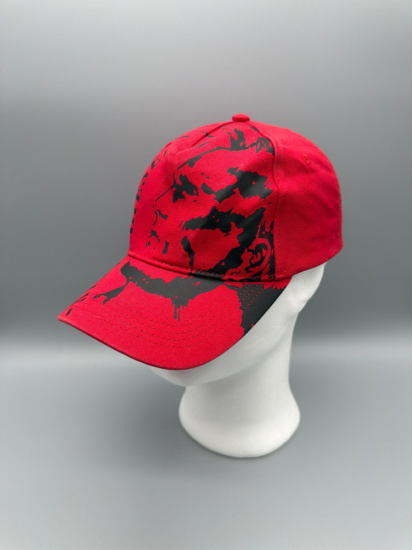 Diesel Graphic Graphic Print "Mohawk" Cap - Red / Y2K