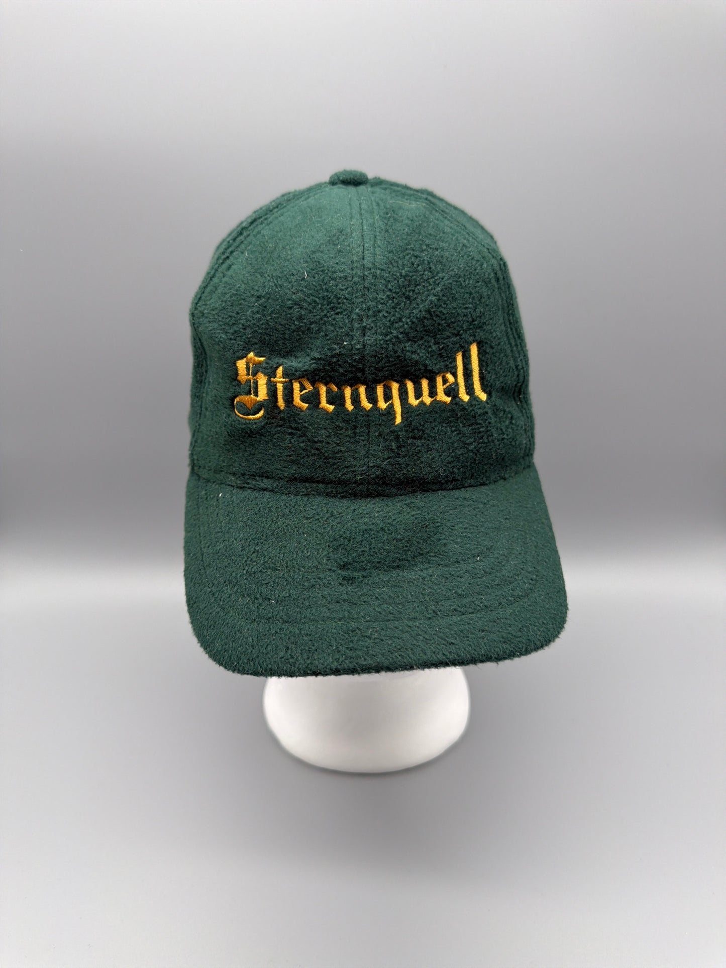 Vintage Sternquell Fleece Earflap Cap - Dark Green / Gold