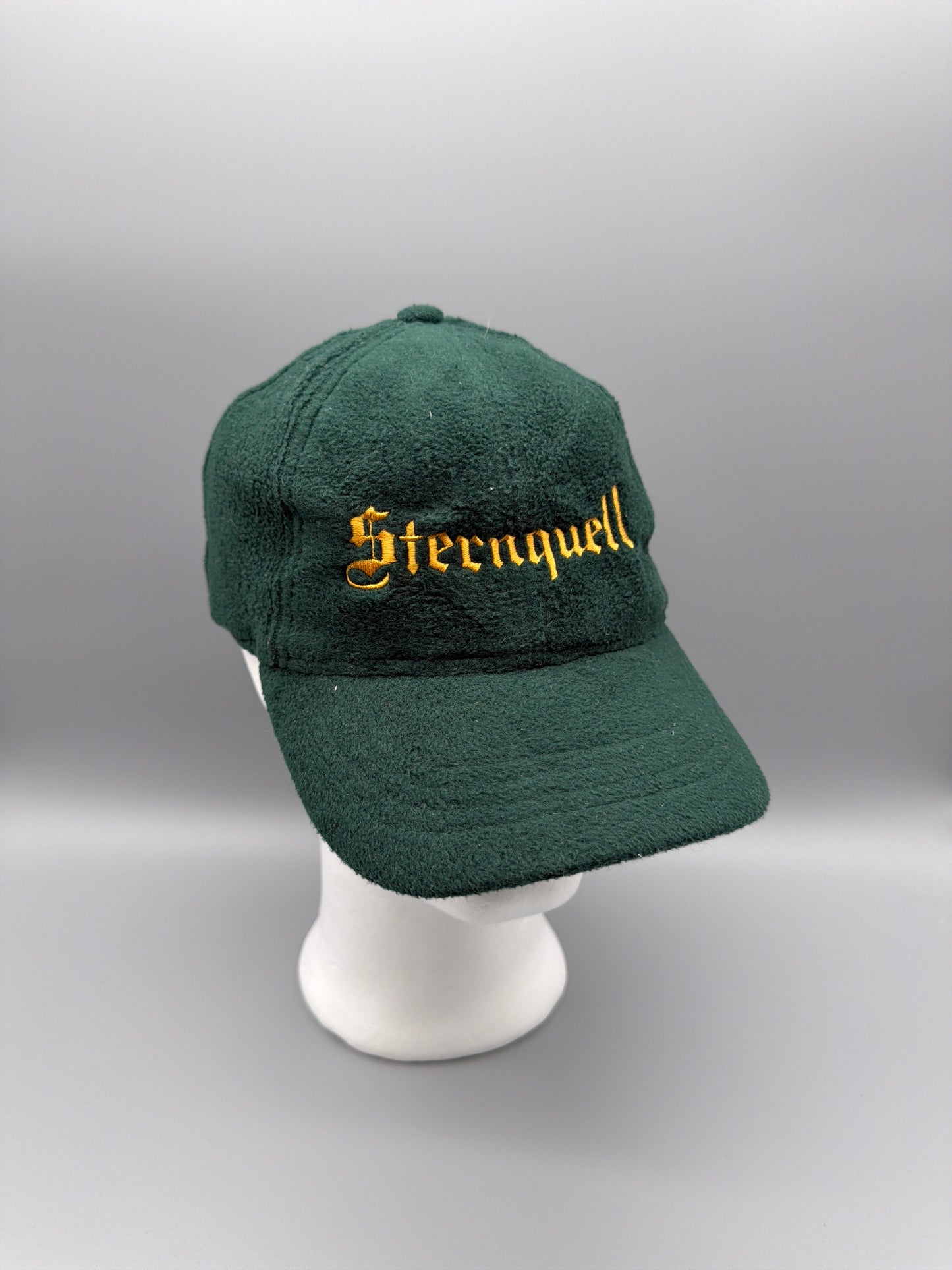 Vintage Sternquell Fleece Earflap Cap - Dark Green / Gold