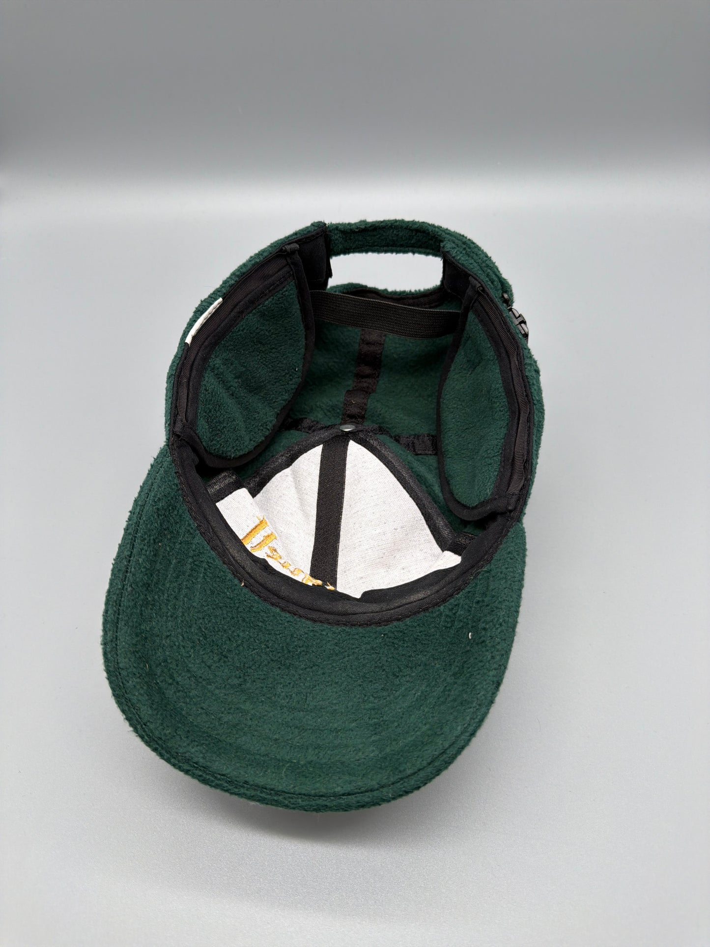 Vintage Sternquell Fleece Earflap Cap - Dark Green / Gold