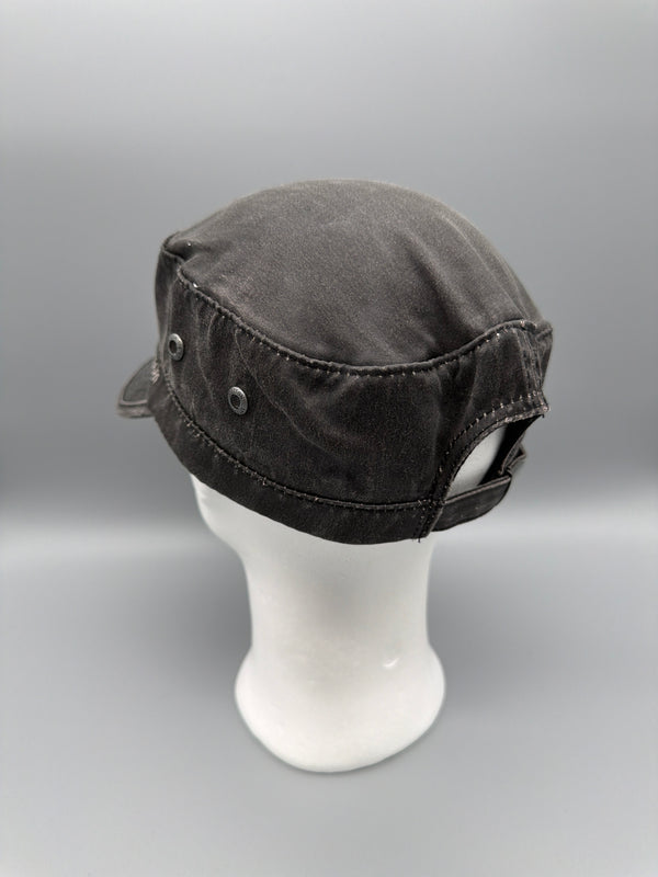 Stetson Vintage "Military Cadet" Field Cap - Washed Washed Charcoal Black