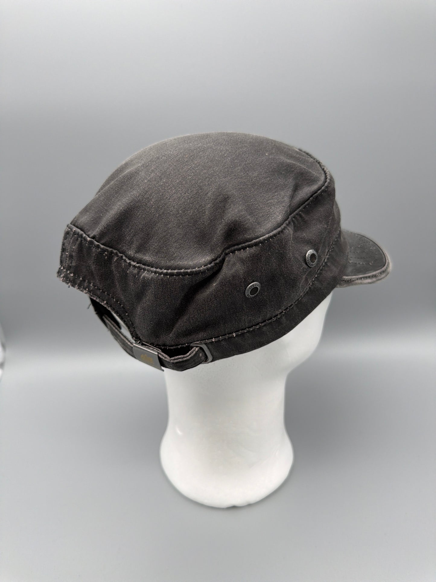 Stetson Vintage "Military Cadet" Field Cap - Washed Washed Charcoal Black