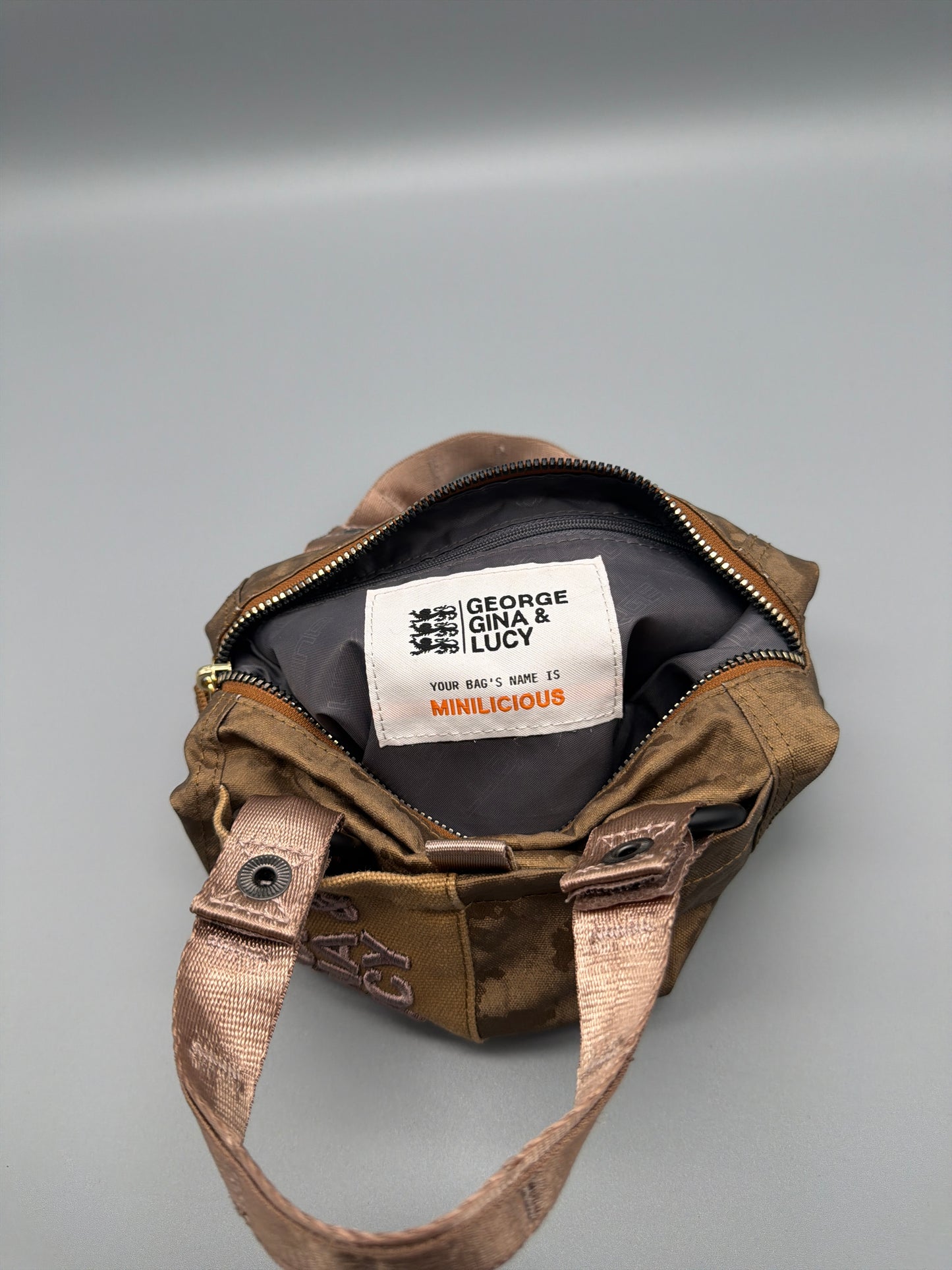 George Gina & Lucy "Minilicious" Camo Mini Bag – Earth Tones / Utility Y2K