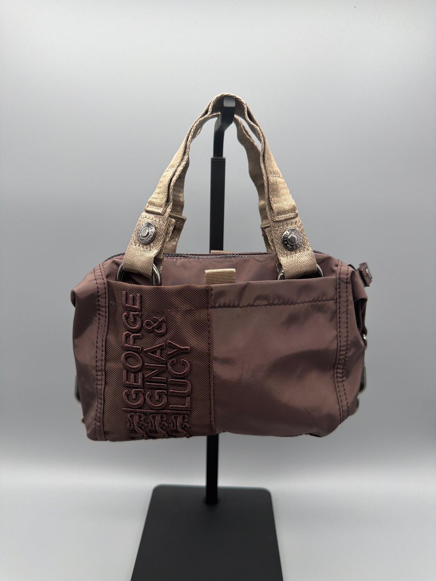 George Gina & Lucy Archive "Minilicious" Nylon Mini Bag - Brown / Earth Tones