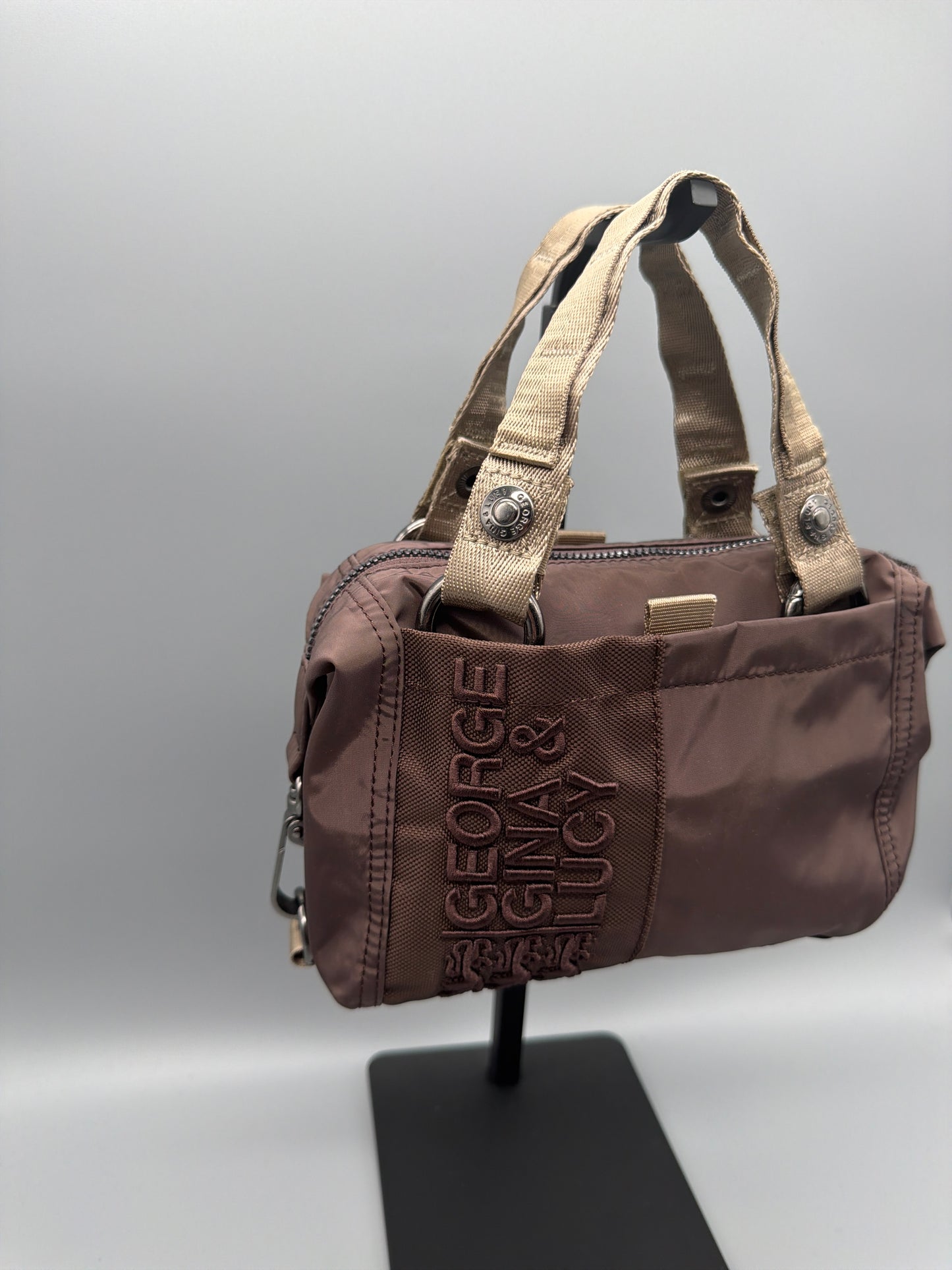 George Gina & Lucy Archive "Minilicious" Nylon Mini Bag - Brown / Earth Tones
