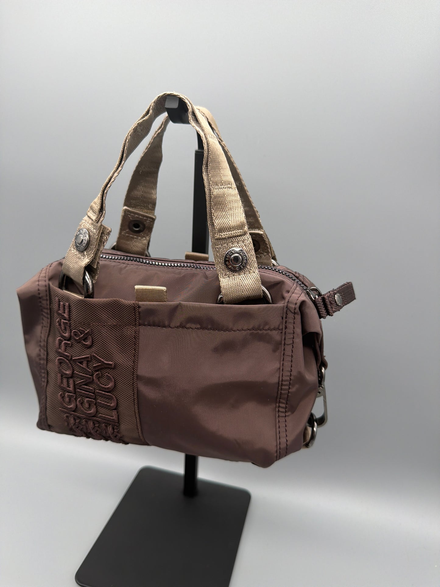 George Gina & Lucy Archive "Minilicious" Nylon Mini Bag - Brown / Earth Tones
