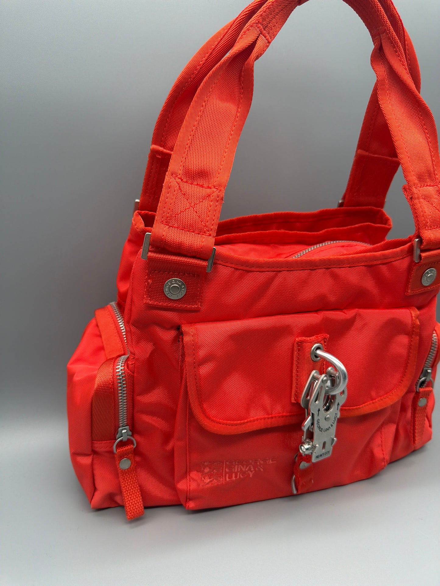 George Gina & Lucy "Rocket Babe" Nylon Shoulder Bag - Bright Red