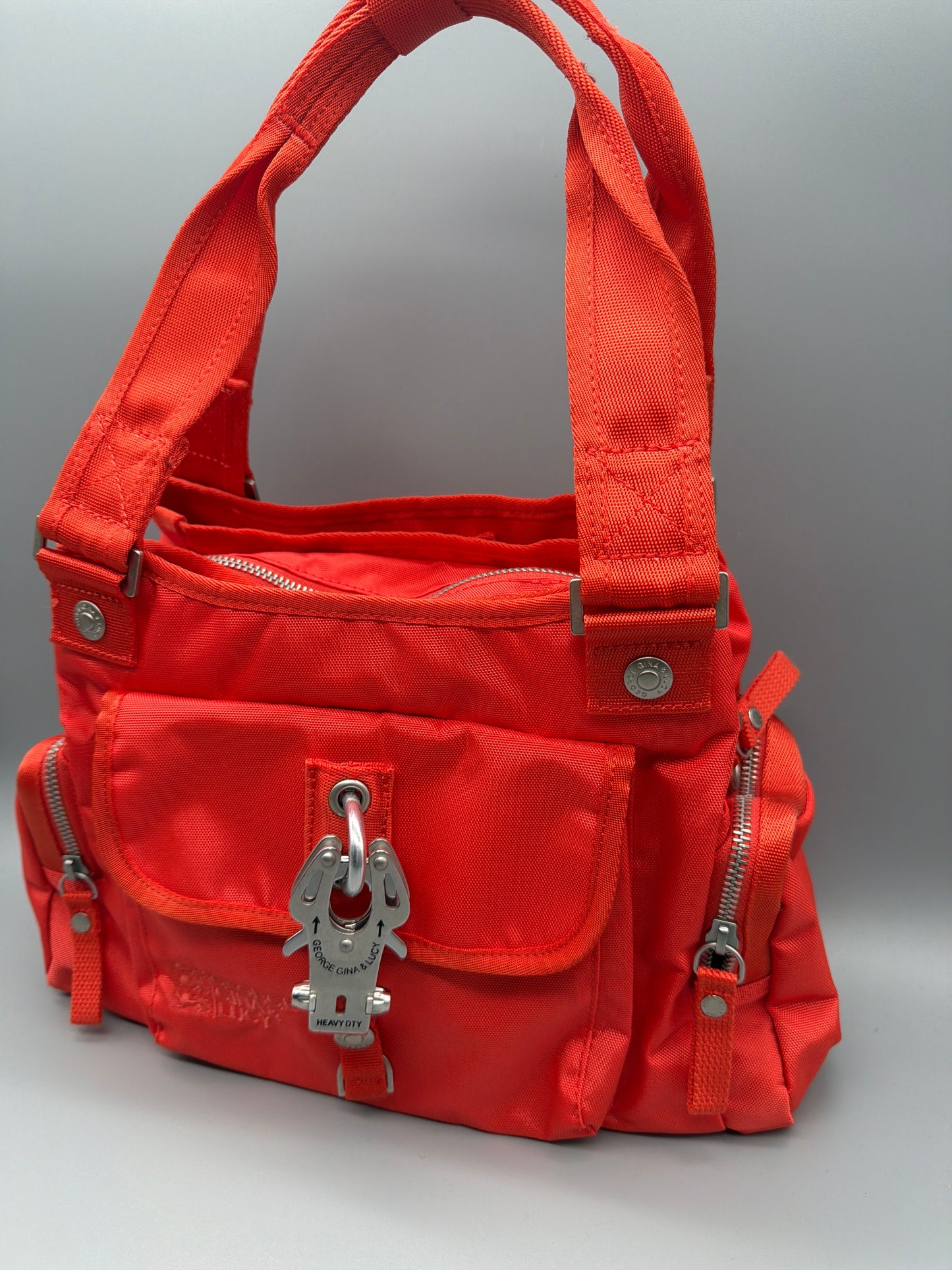George Gina & Lucy "Rocket Babe" Nylon Shoulder Bag - Bright Red