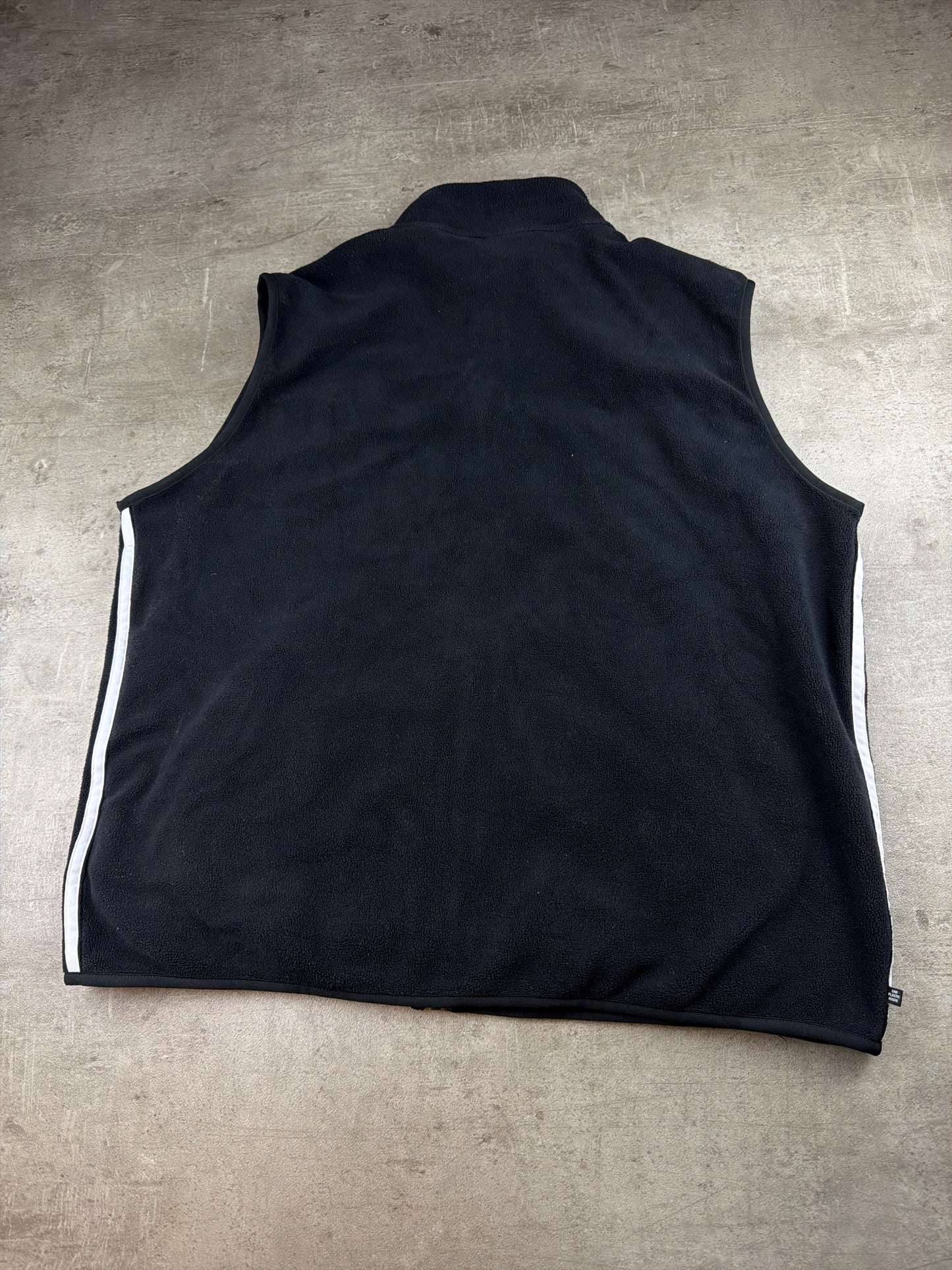 Adidas Three-Stripe Fleece Vest - All Black / Gorpcore