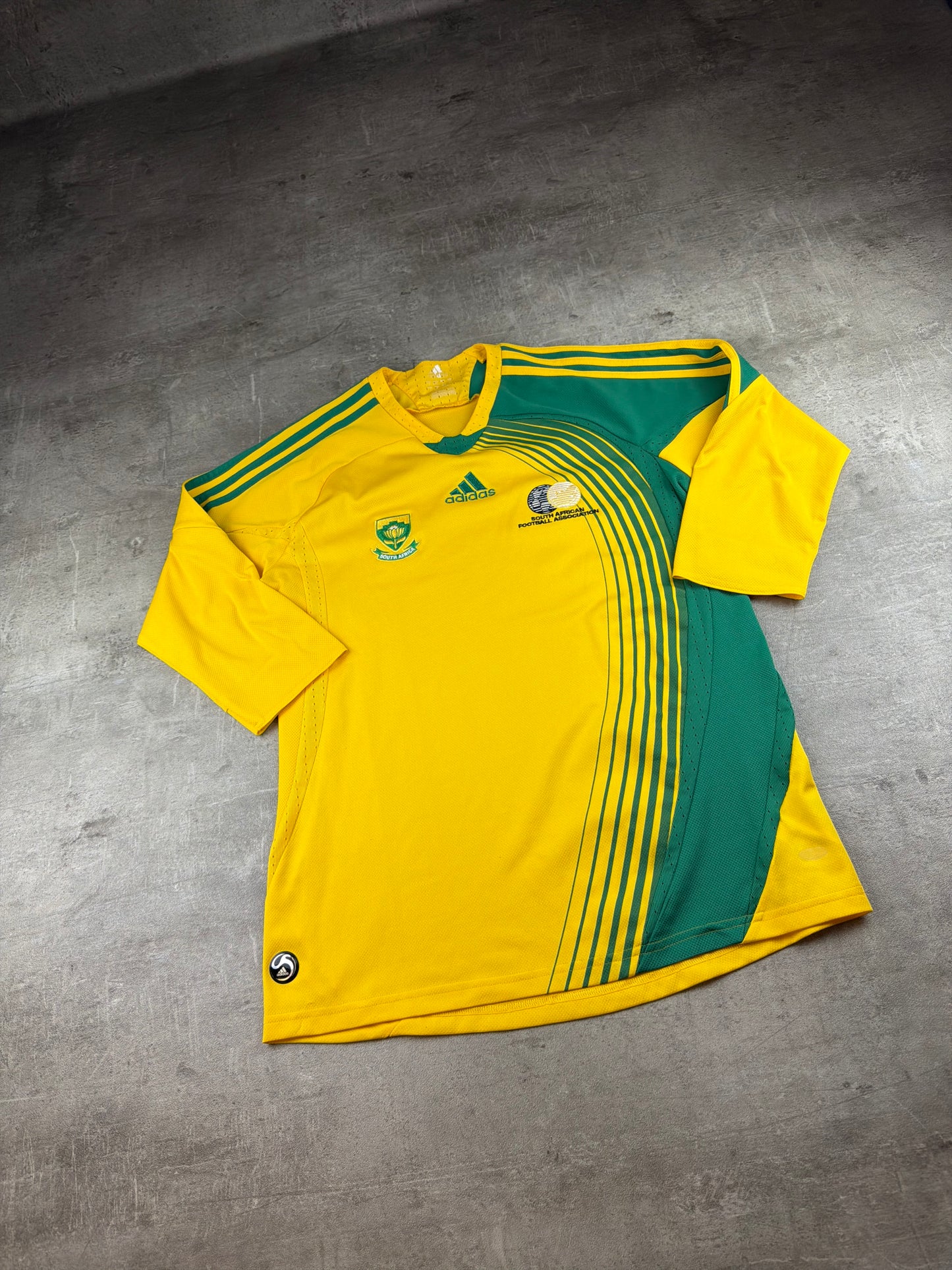 Adidas Vintage 2000s South Africa "SAFA" Football Jersey - Yellow / Green / Graphic Print