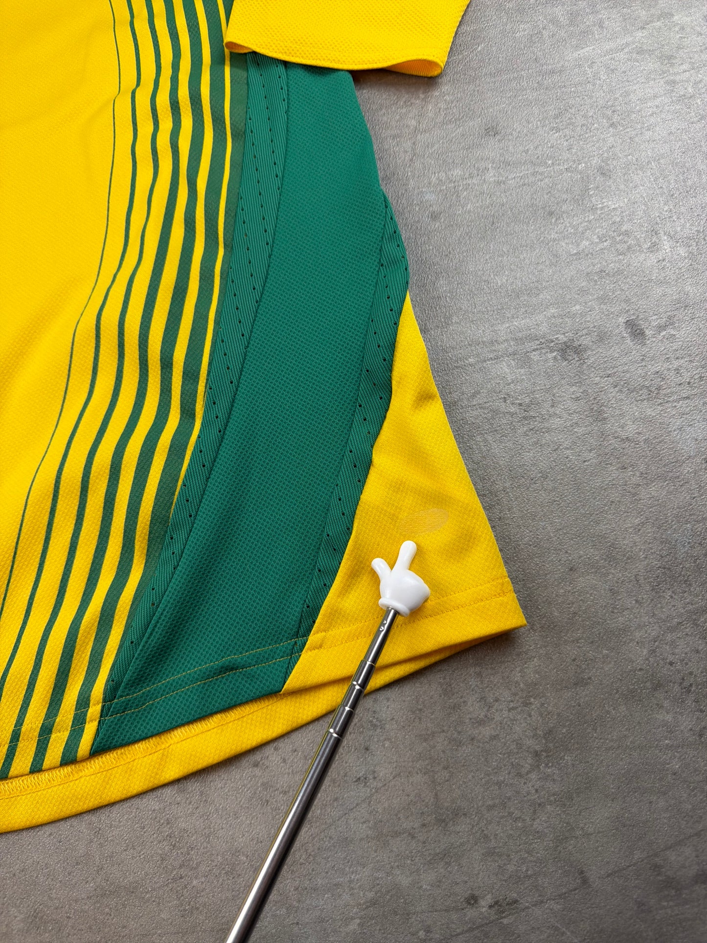 Adidas Vintage 2000s South Africa "SAFA" Football Jersey - Yellow / Green / Graphic Print