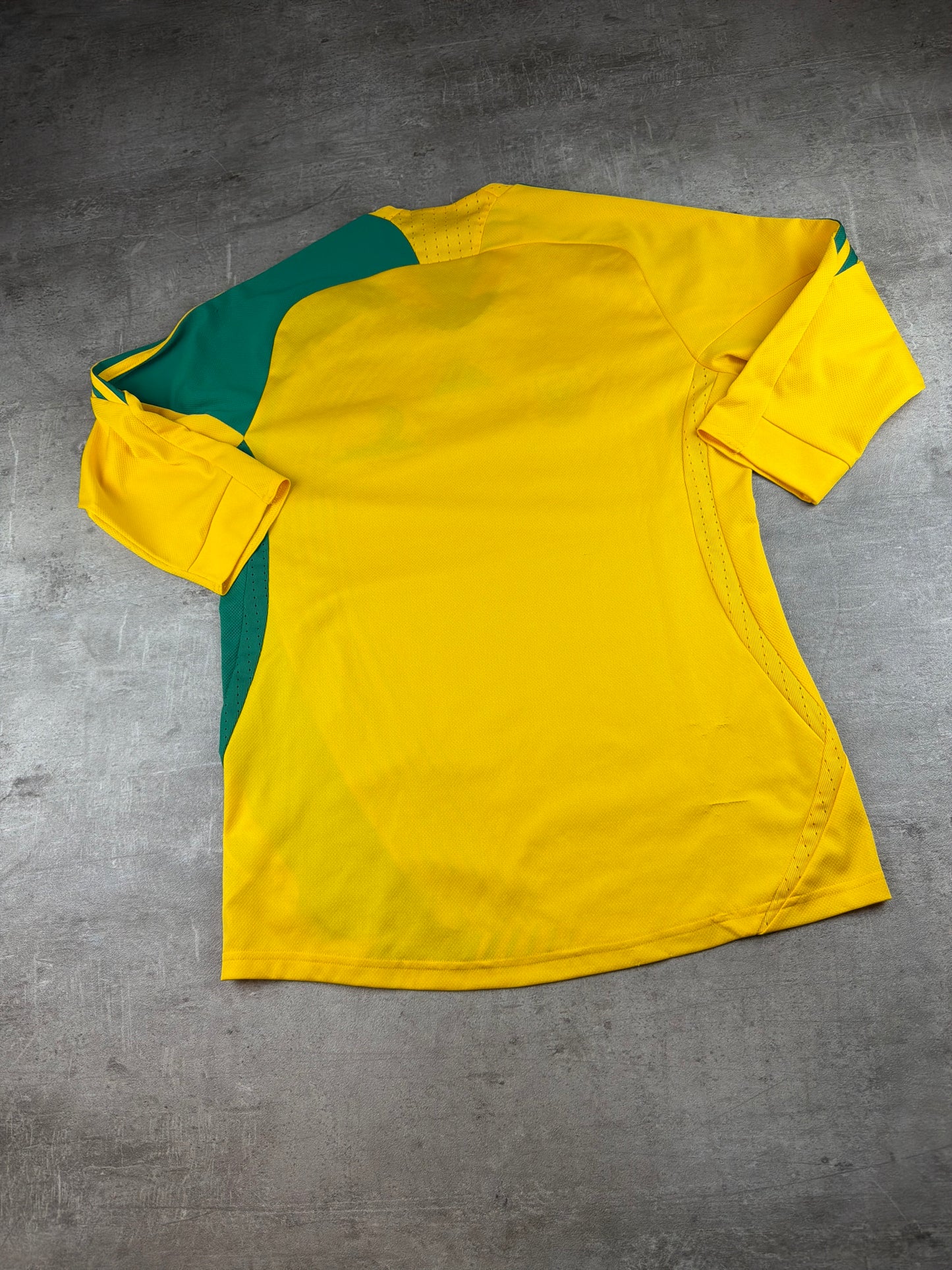 Adidas Vintage 2000s South Africa "SAFA" Football Jersey - Yellow / Green / Graphic Print