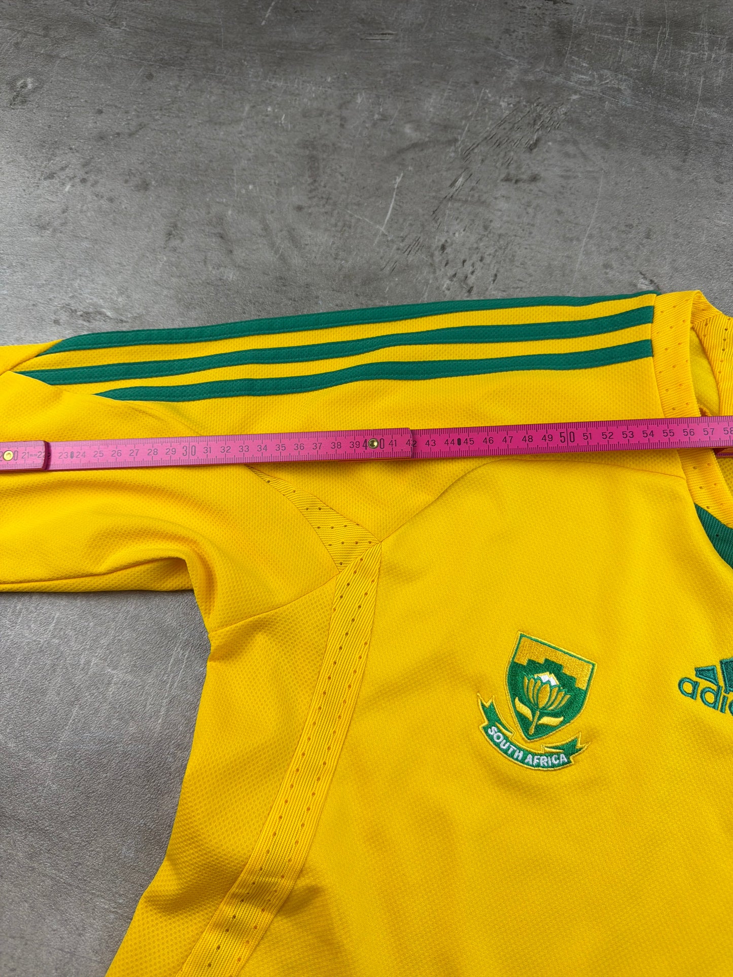 Adidas Vintage 2000s South Africa "SAFA" Football Jersey - Yellow / Green / Graphic Print