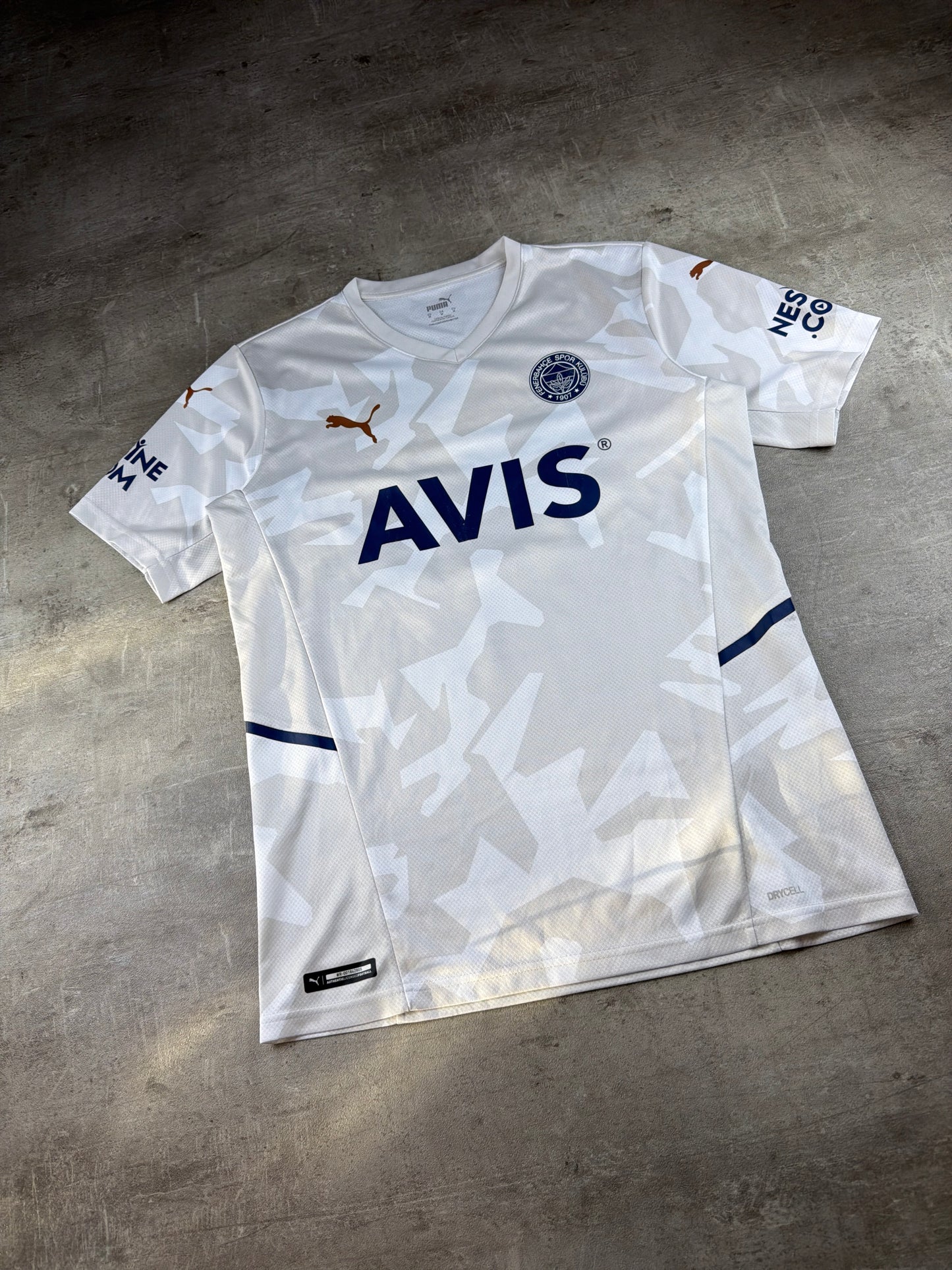 Puma Fenerbahçe SK "Enes #10" Camo Jersey - Off-White / Cream & Navy