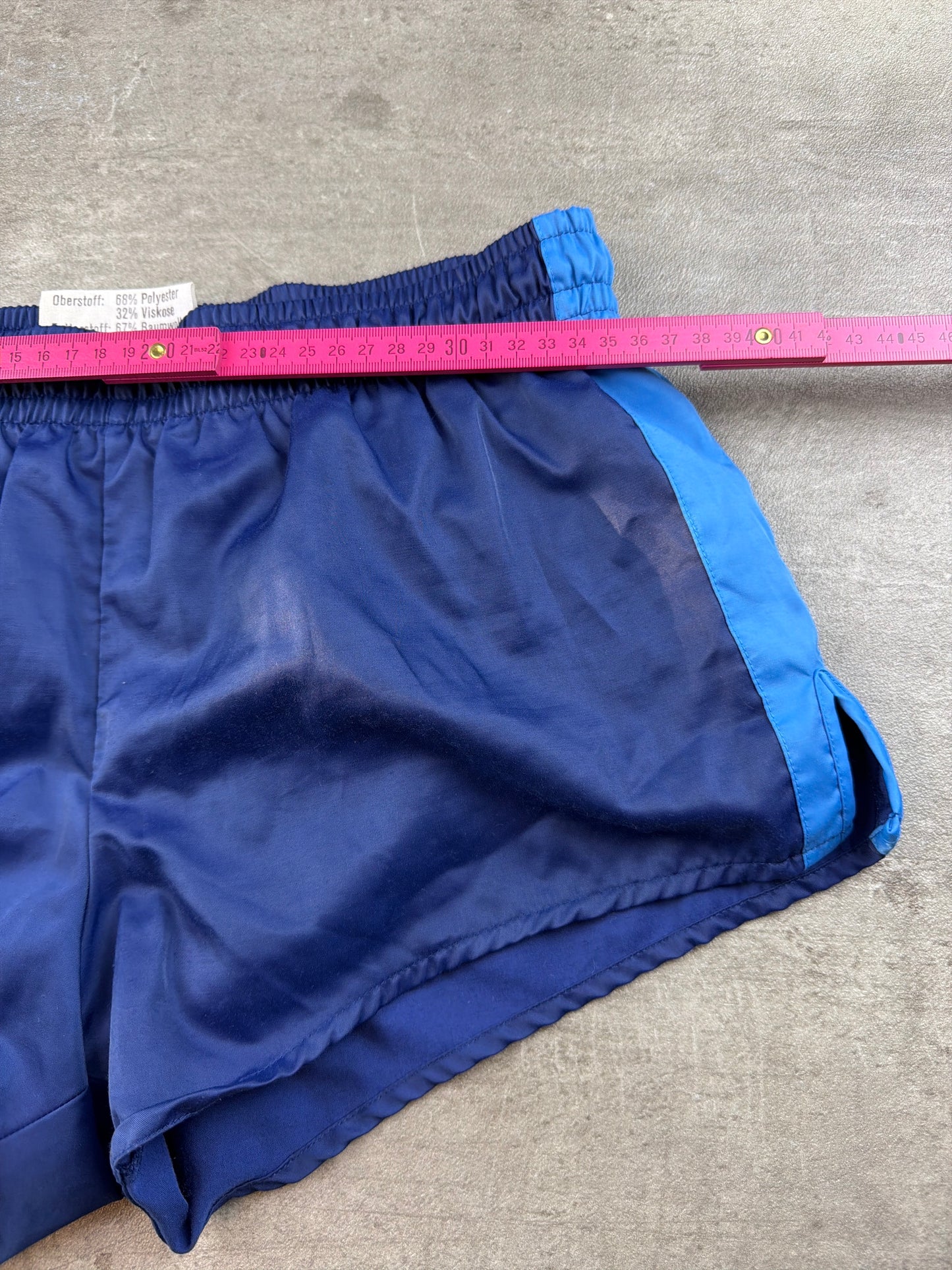 Adidas Vintage 1992 Retro Athletic Shorts – Navy Blue / Light Blue