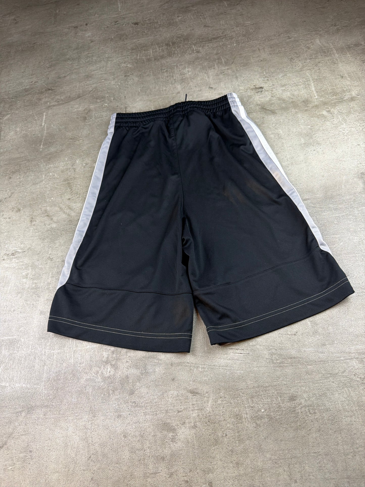 Adidas Three-Stripe Colorblock Basketball Shorts - Black / Grey