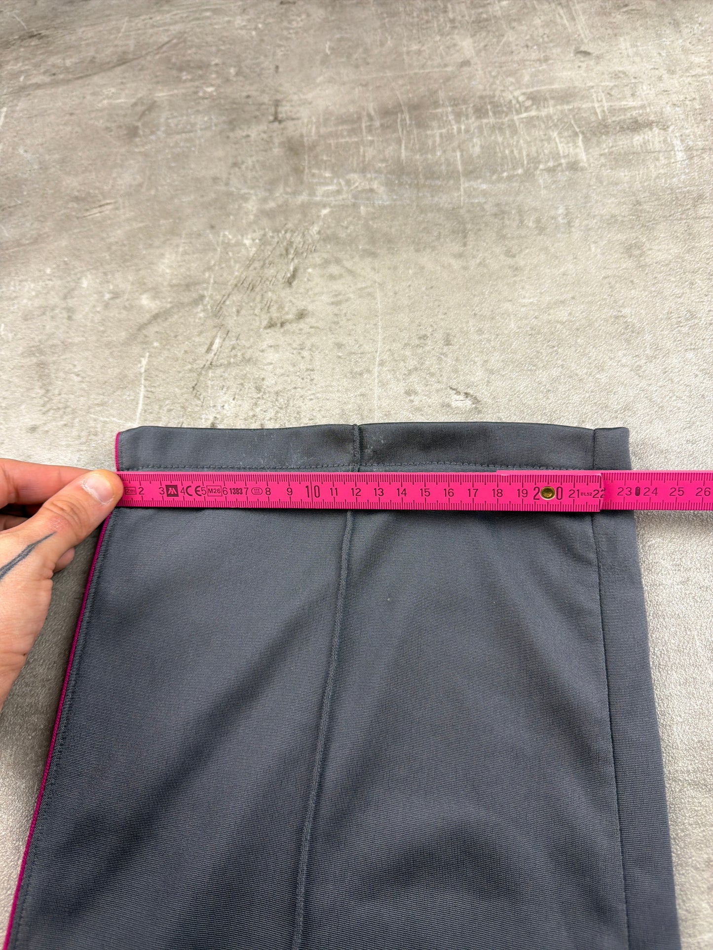 Nike Y2K Side-Piping Wide Leg Trackpants - Dark Grey / Magenta