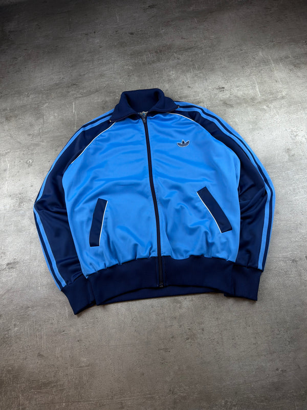 Adidas Vintage High-Neck Tracktop - Light Blue / Dark Blue