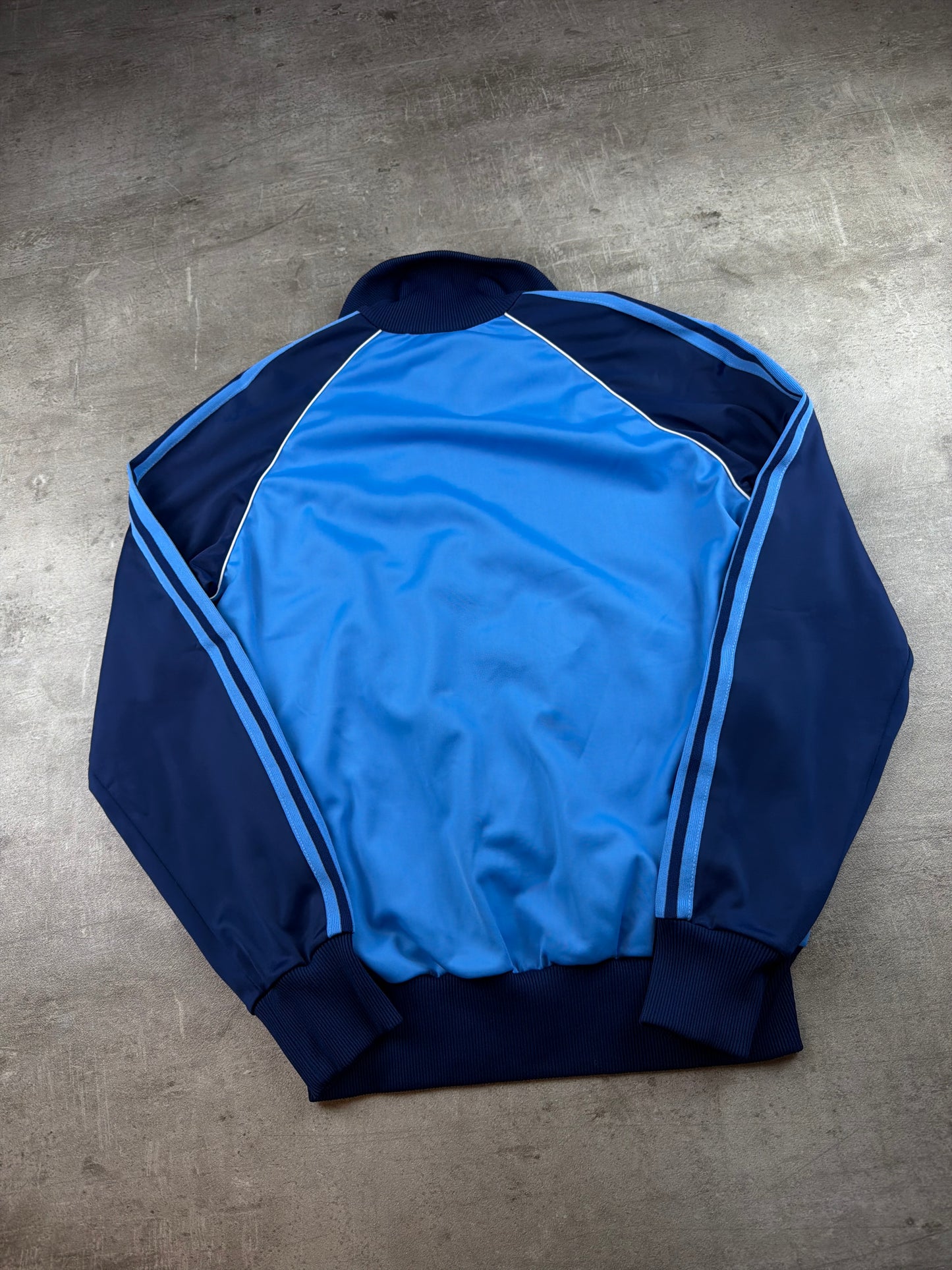 Adidas Vintage High-Neck Tracktop - Light Blue / Dark Blue