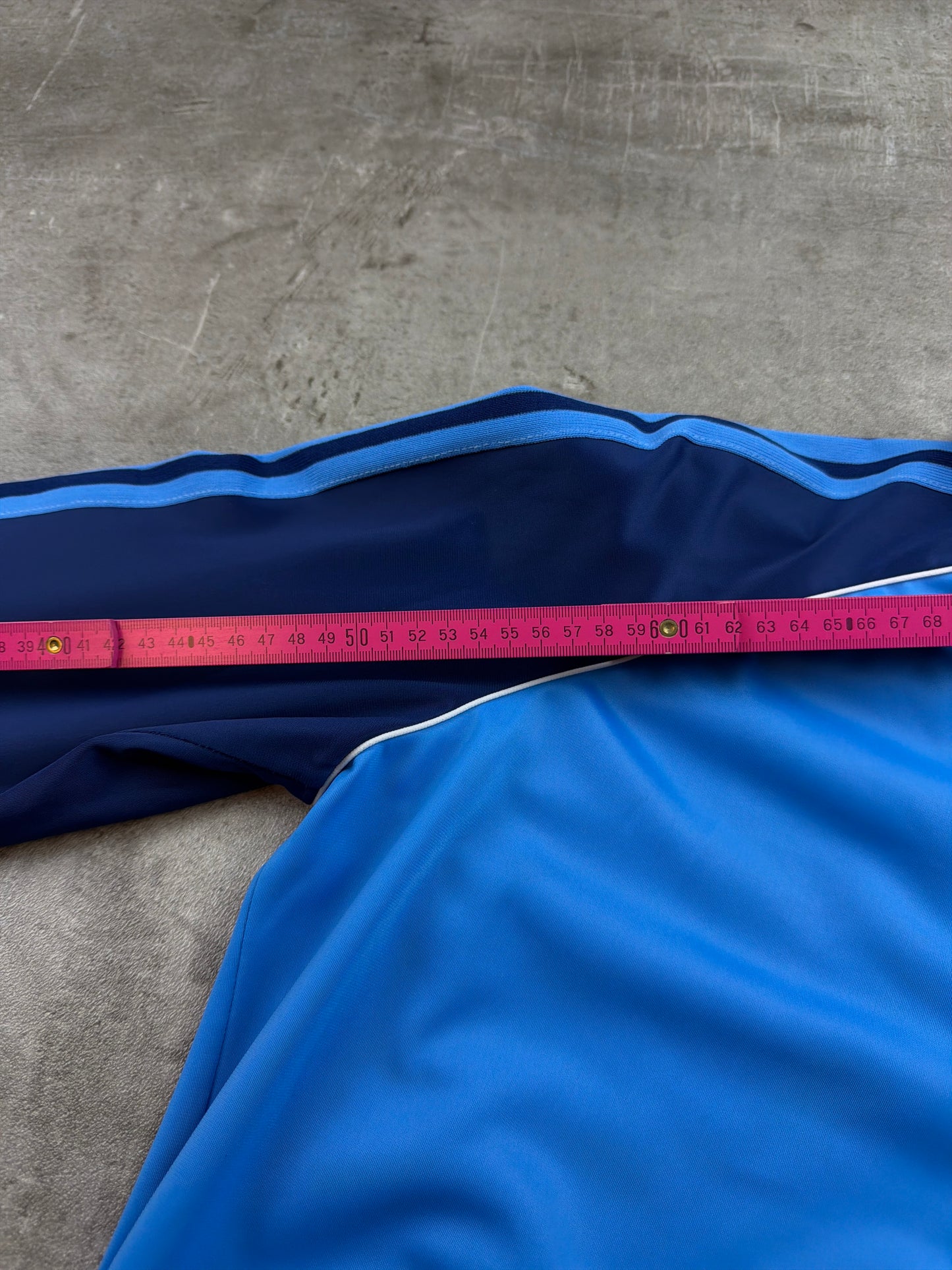 Adidas Vintage High-Neck Tracktop - Light Blue / Dark Blue