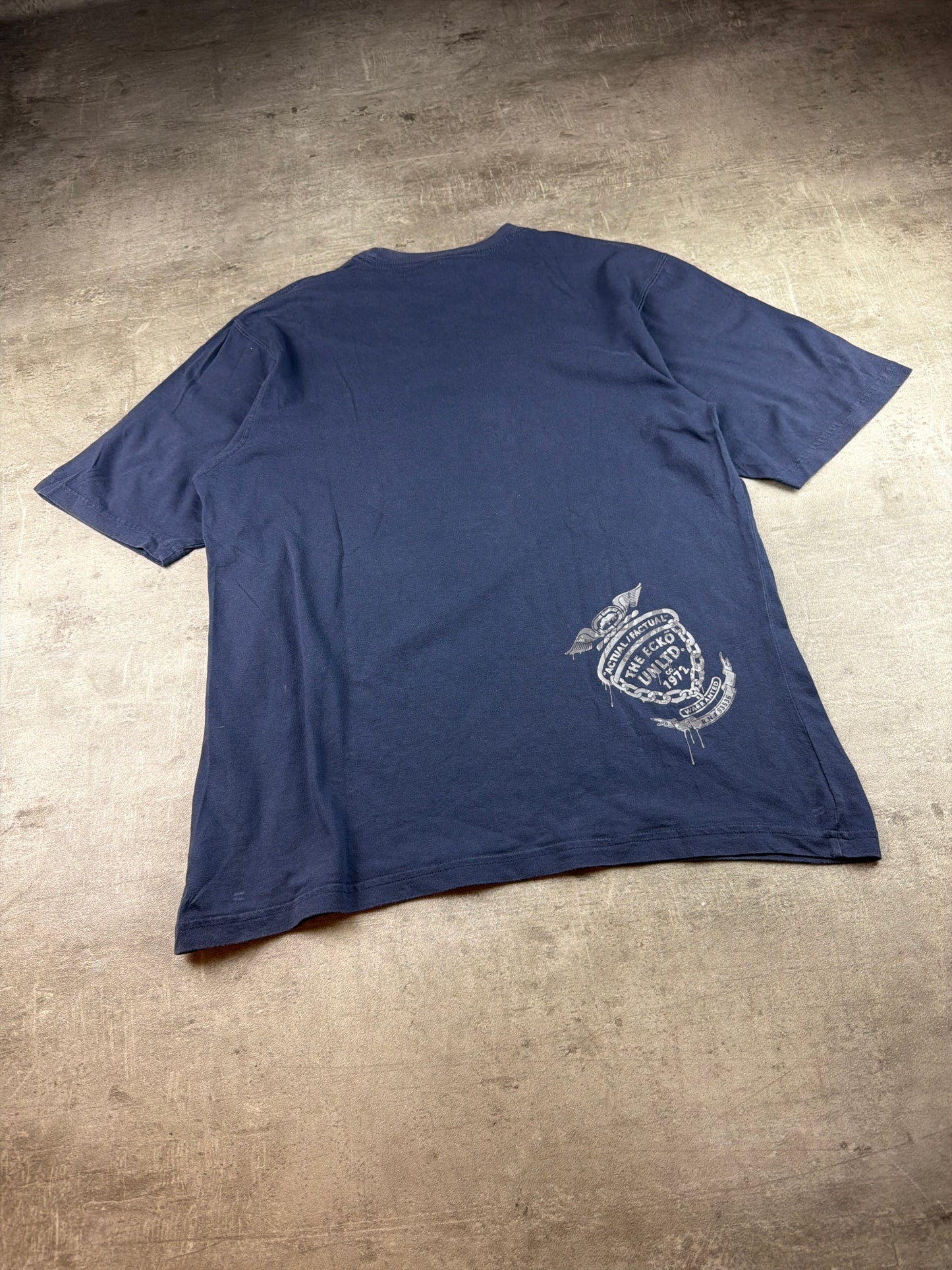 Ecko Unltd. Vintage Y2K "Still Angry" Graphic Tee - Navy Blue
