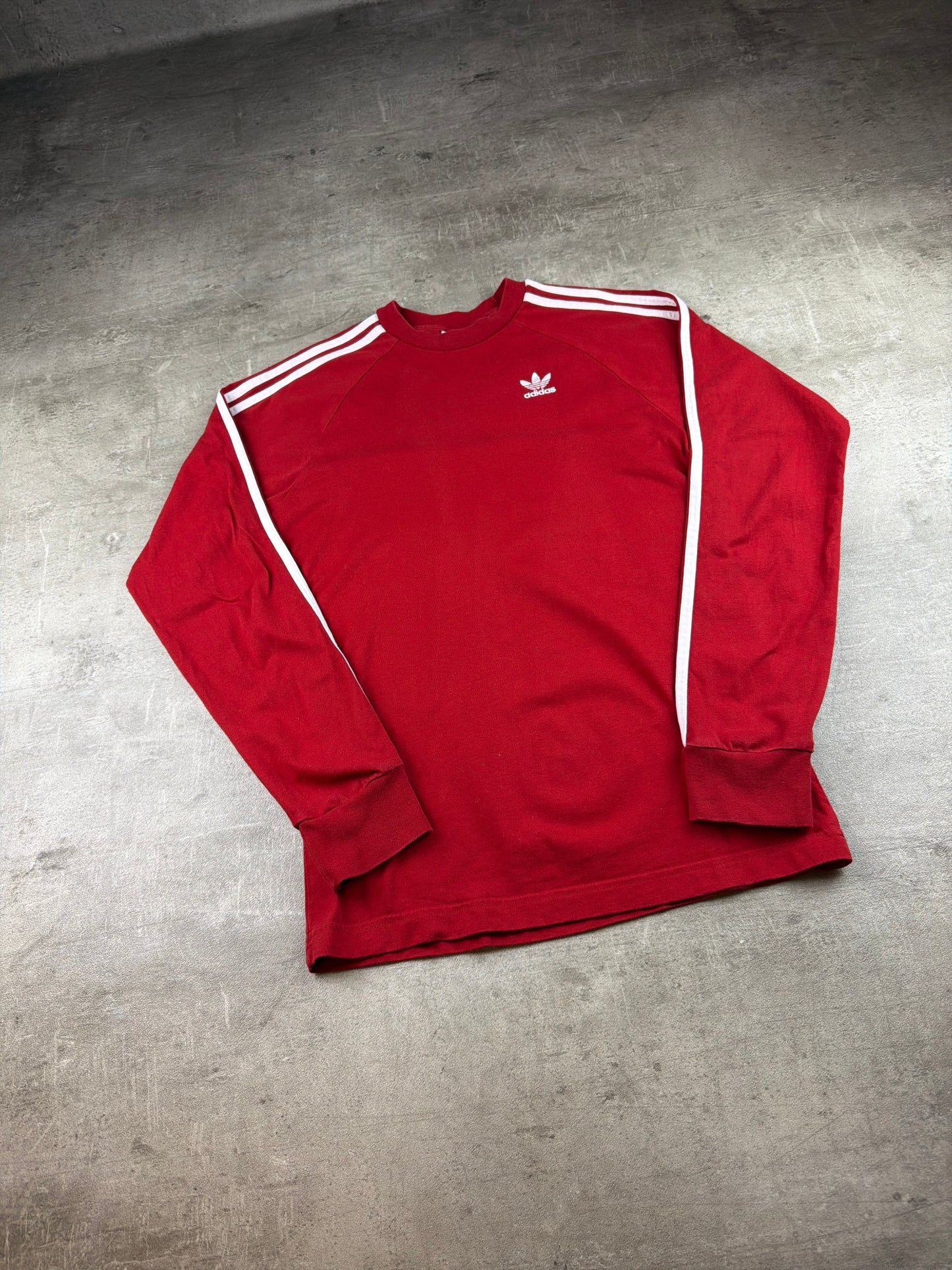 Adidas Originals 3-Stripes Longsleeve - Cherry Red / White