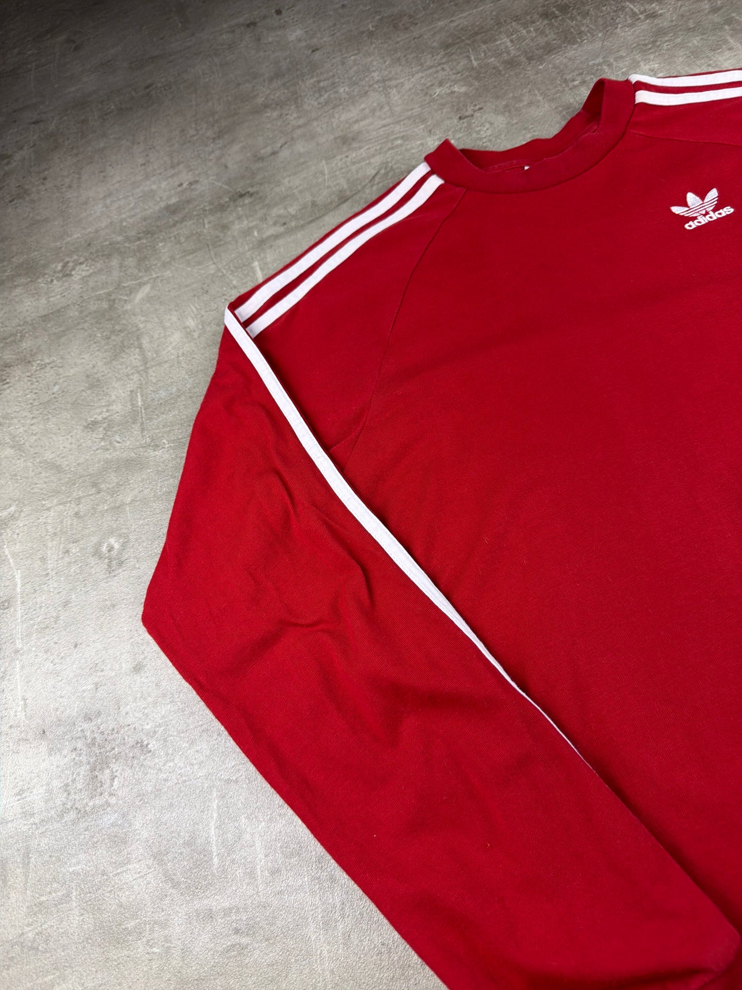 Adidas Originals 3-Stripes Longsleeve - Cherry Red / White