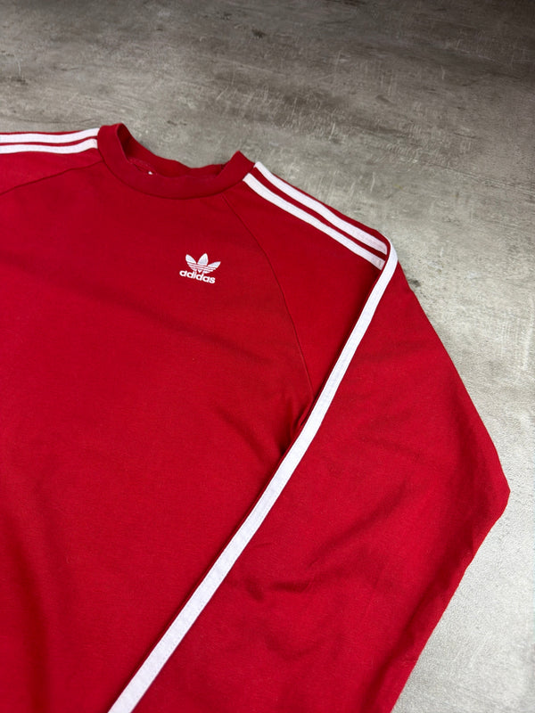Adidas Originals 3-Stripes Longsleeve - Cherry Red / White