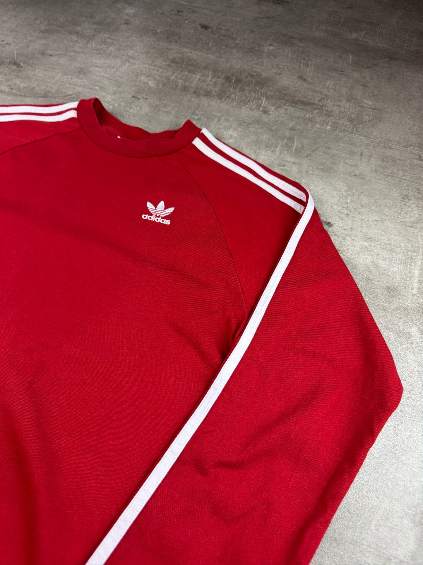 Adidas Originals 3-Stripes Longsleeve - Cherry Red / White