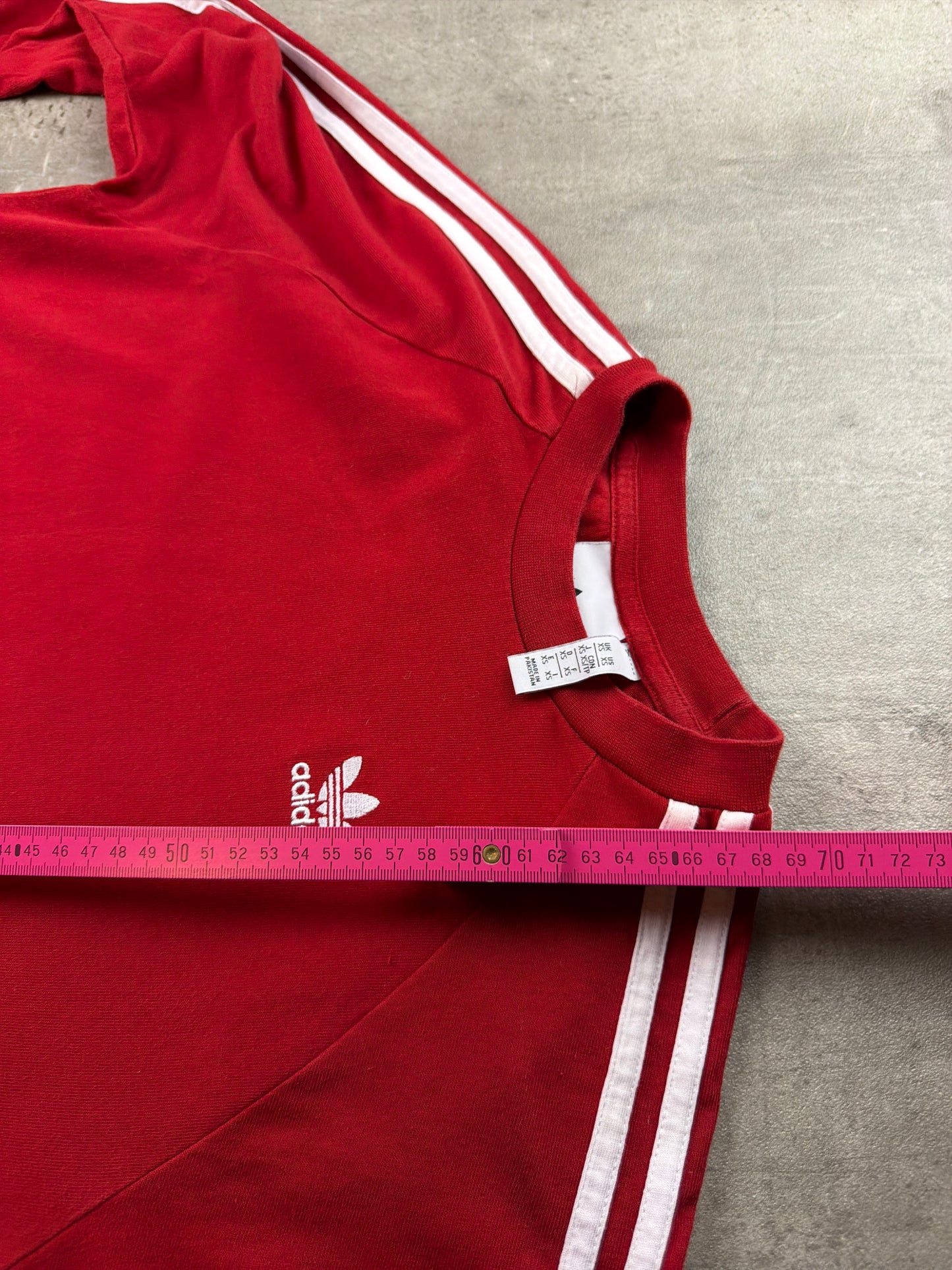 Adidas Originals 3-Stripes Longsleeve - Cherry Red / White