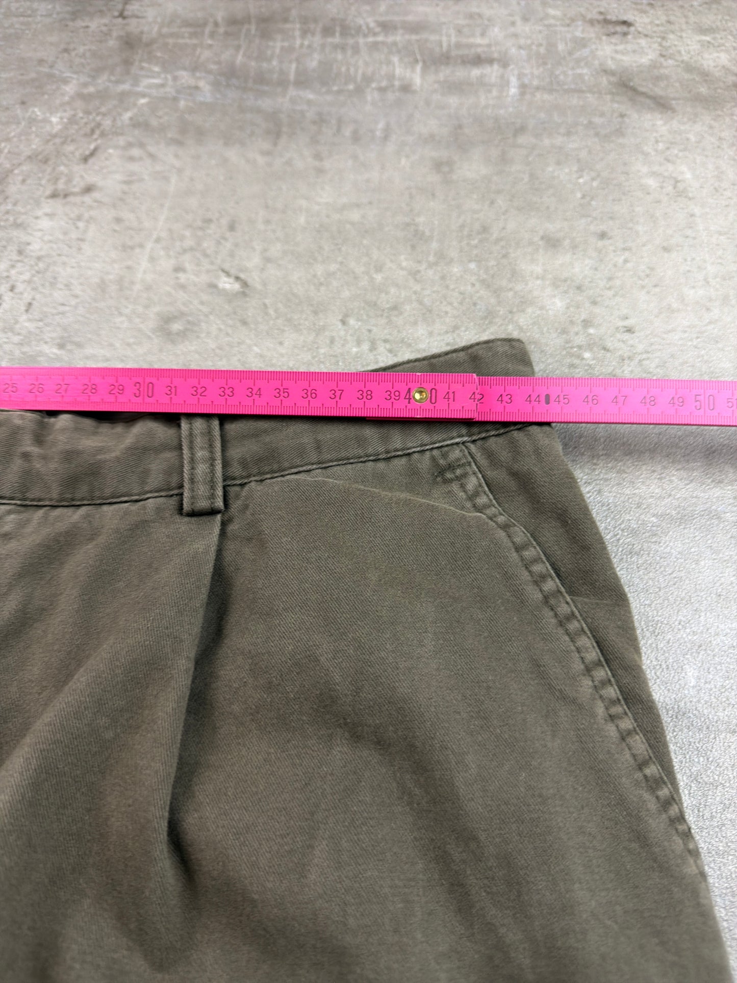 Camel Collection Vintage Pleated Chino Pants - Olive / Earthy Khaki