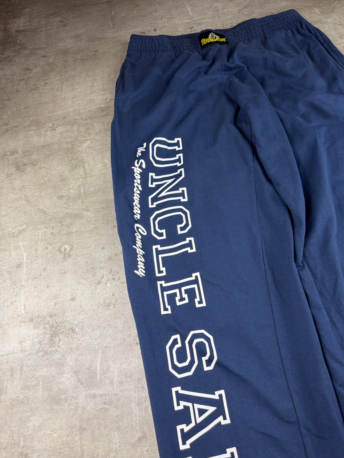 Uncle Sam Big Logo Wide Leg Sweatpants - Navy Blue