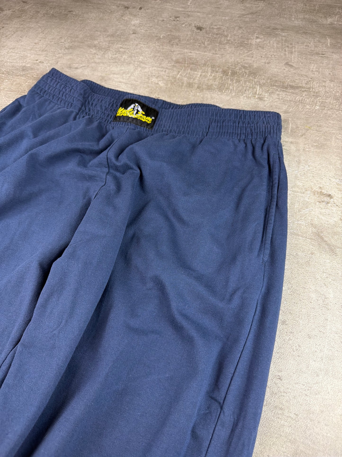 Uncle Sam Big Logo Wide Leg Sweatpants - Navy Blue