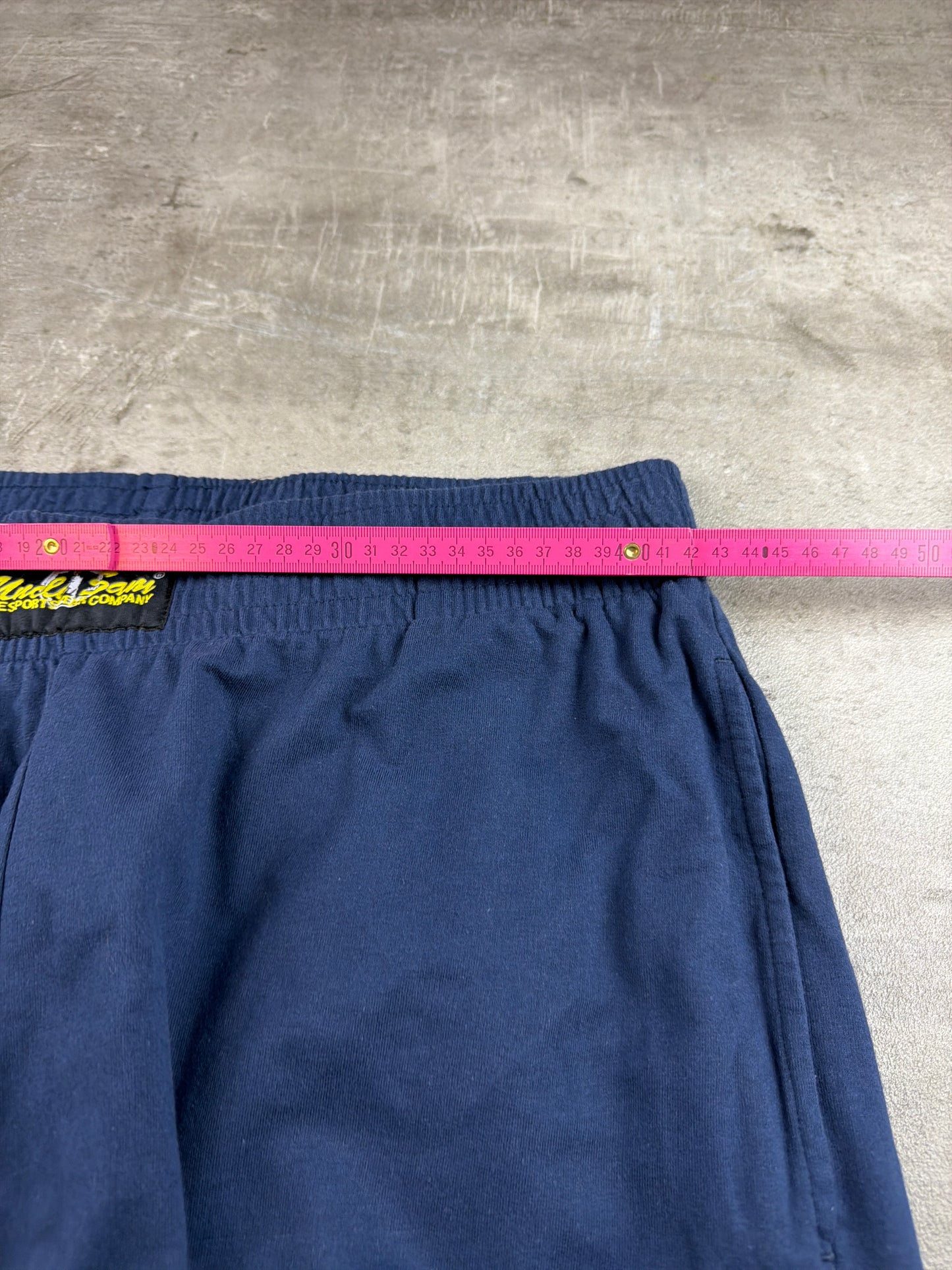 Uncle Sam Big Logo Wide Leg Sweatpants - Navy Blue