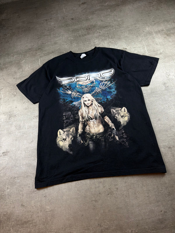 Doro Pesch "Forever Warriors" Heavy Metal Graphic Tee - Black / Cyber Grunge