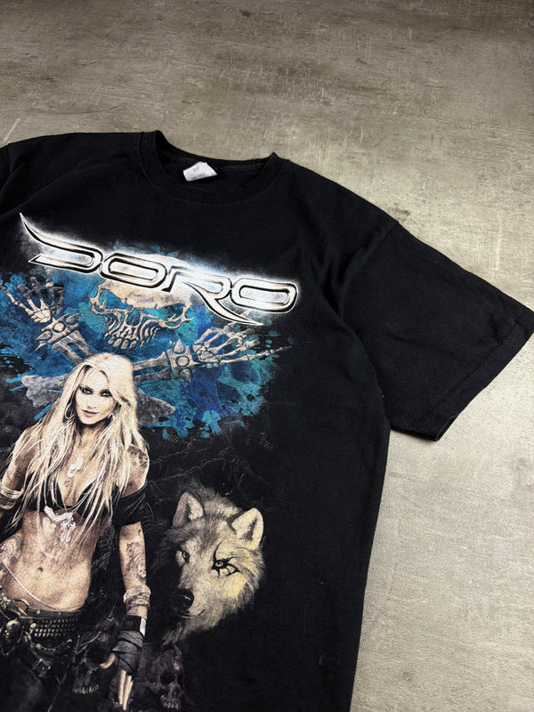 Doro Pesch "Forever Warriors" Heavy Metal Graphic Tee - Black / Cyber Grunge