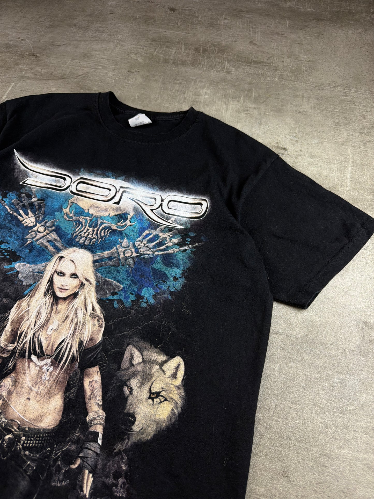 Doro Pesch "Forever Warriors" Heavy Metal Graphic Tee - Black / Cyber Grunge